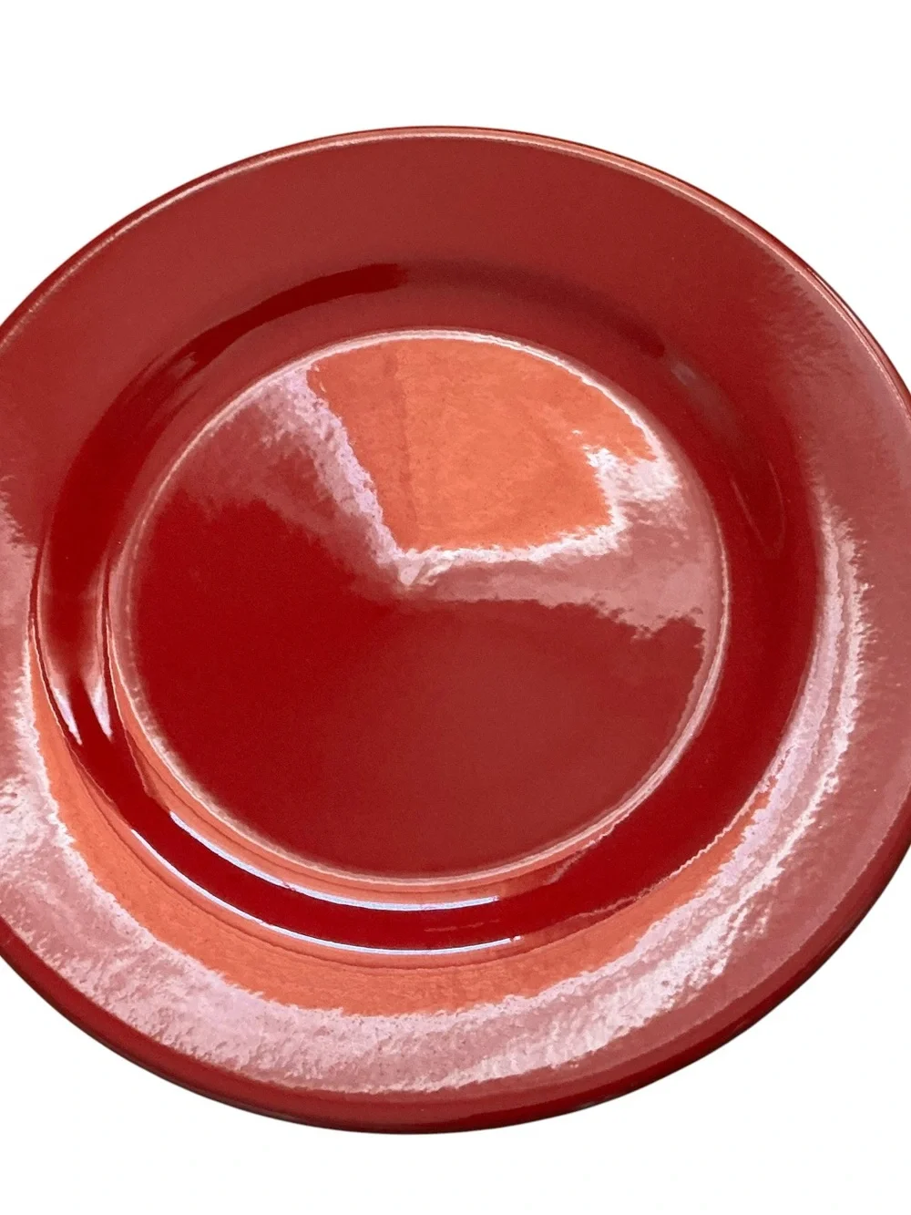Vtg Waechtersbach Germany dinner plate cherry red